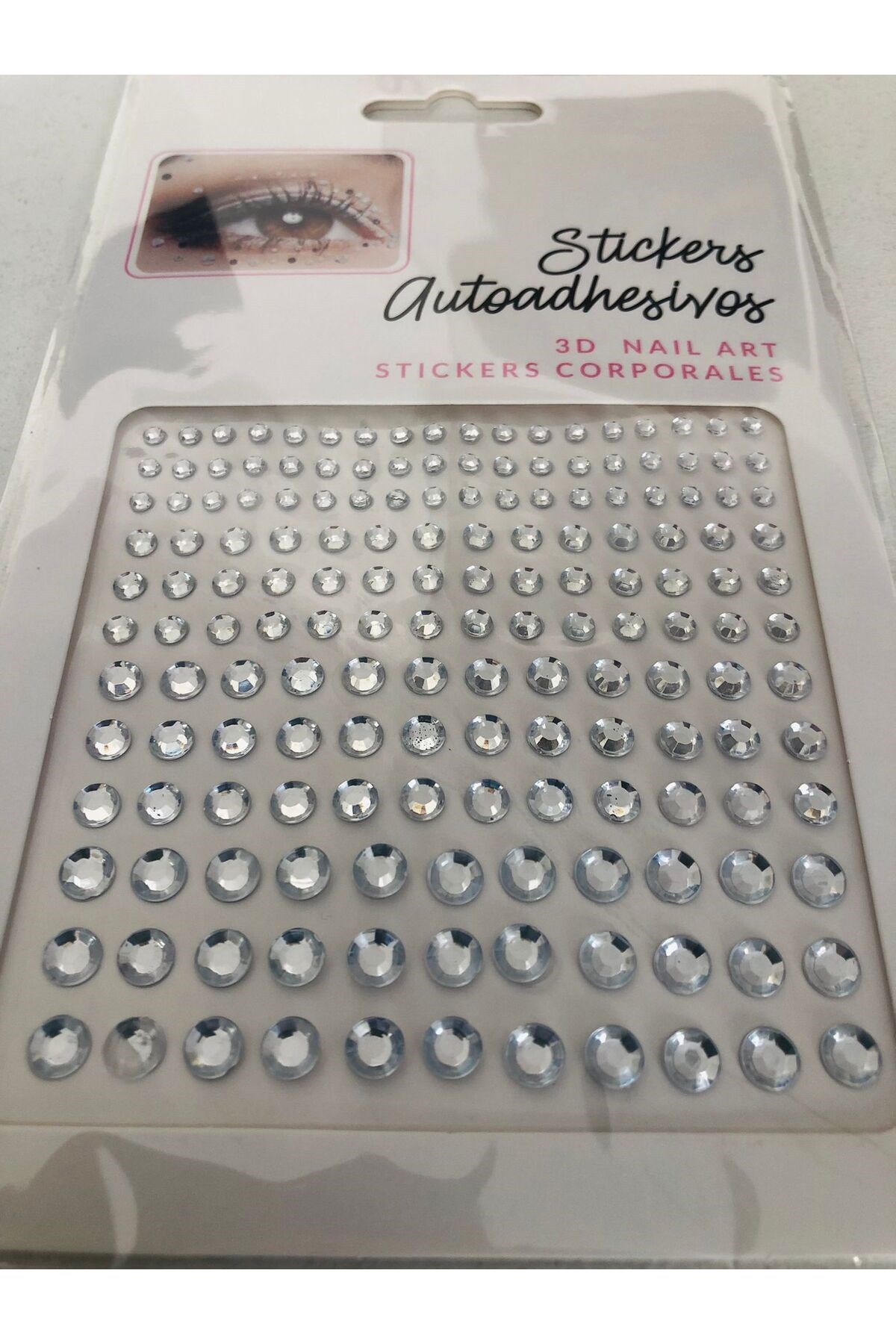Kendinden Yapışkanlı Taş Sticker – 3D Nail Art & Yüz Taşı | 165’li Farklı Boylarda Set