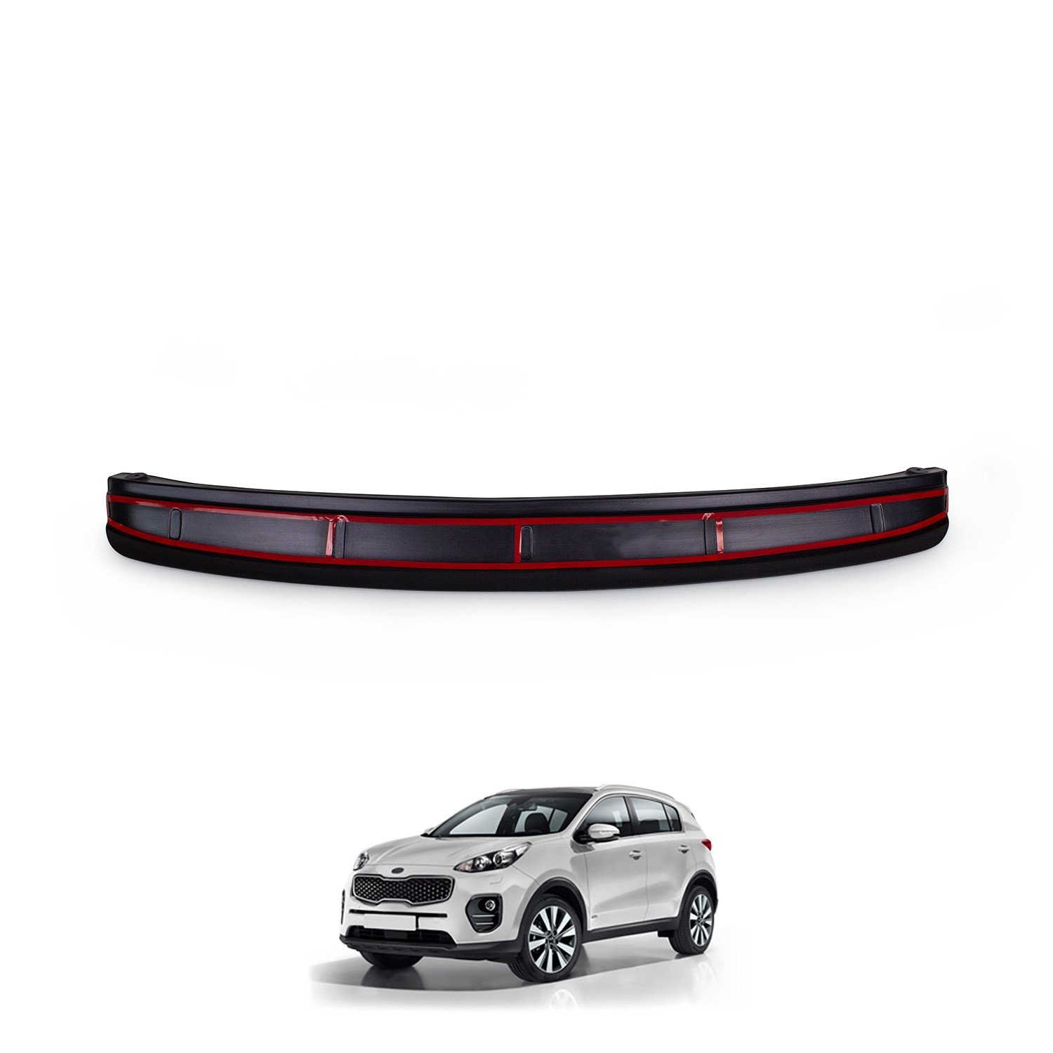 Kia Sportage Mat Siyah Arka Tampon Eşiği 2016-2018 Yılı ve Arasına Uyumludur