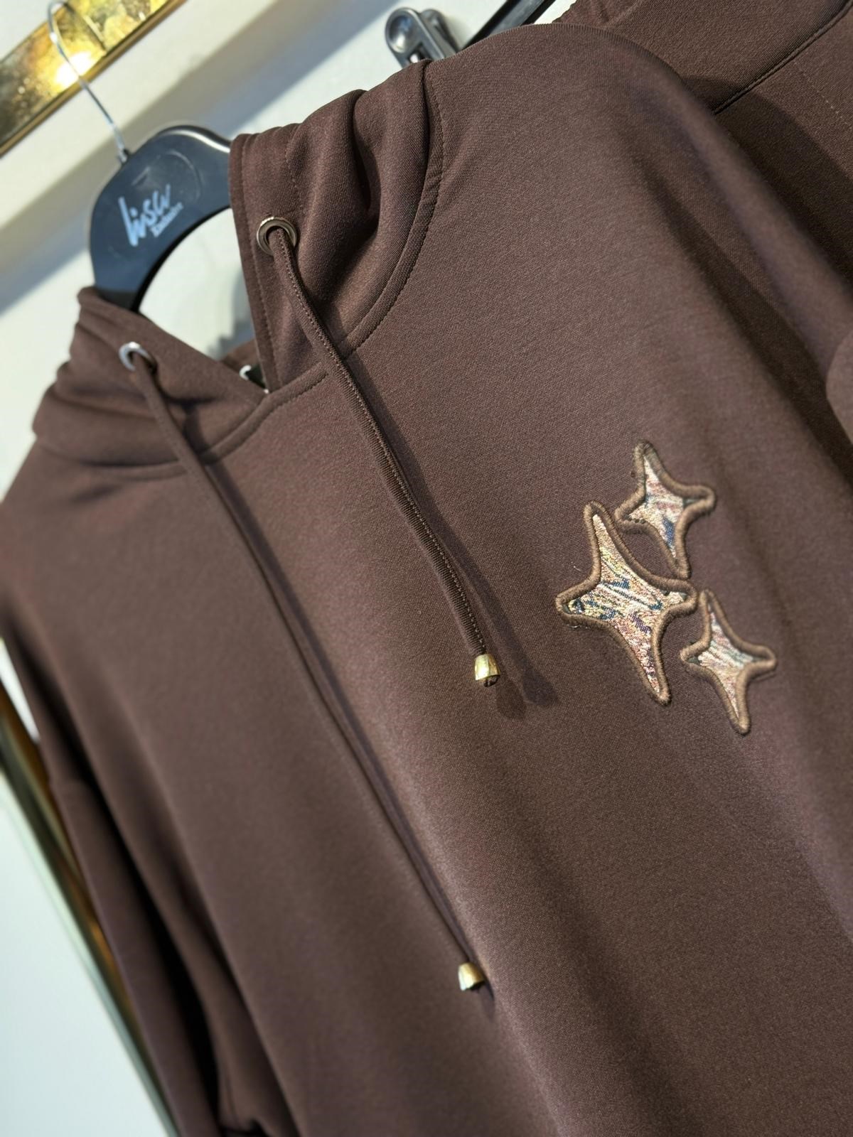 LİSA EXCLUSİVE Göğüs Nakış İşlemeli Sweat Pantolon Takım