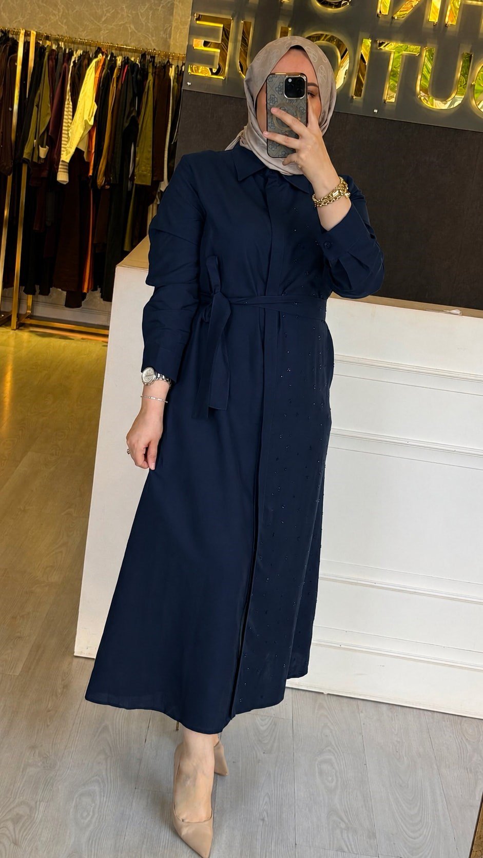 LİSA EXCLUSİVE Keten Elbise