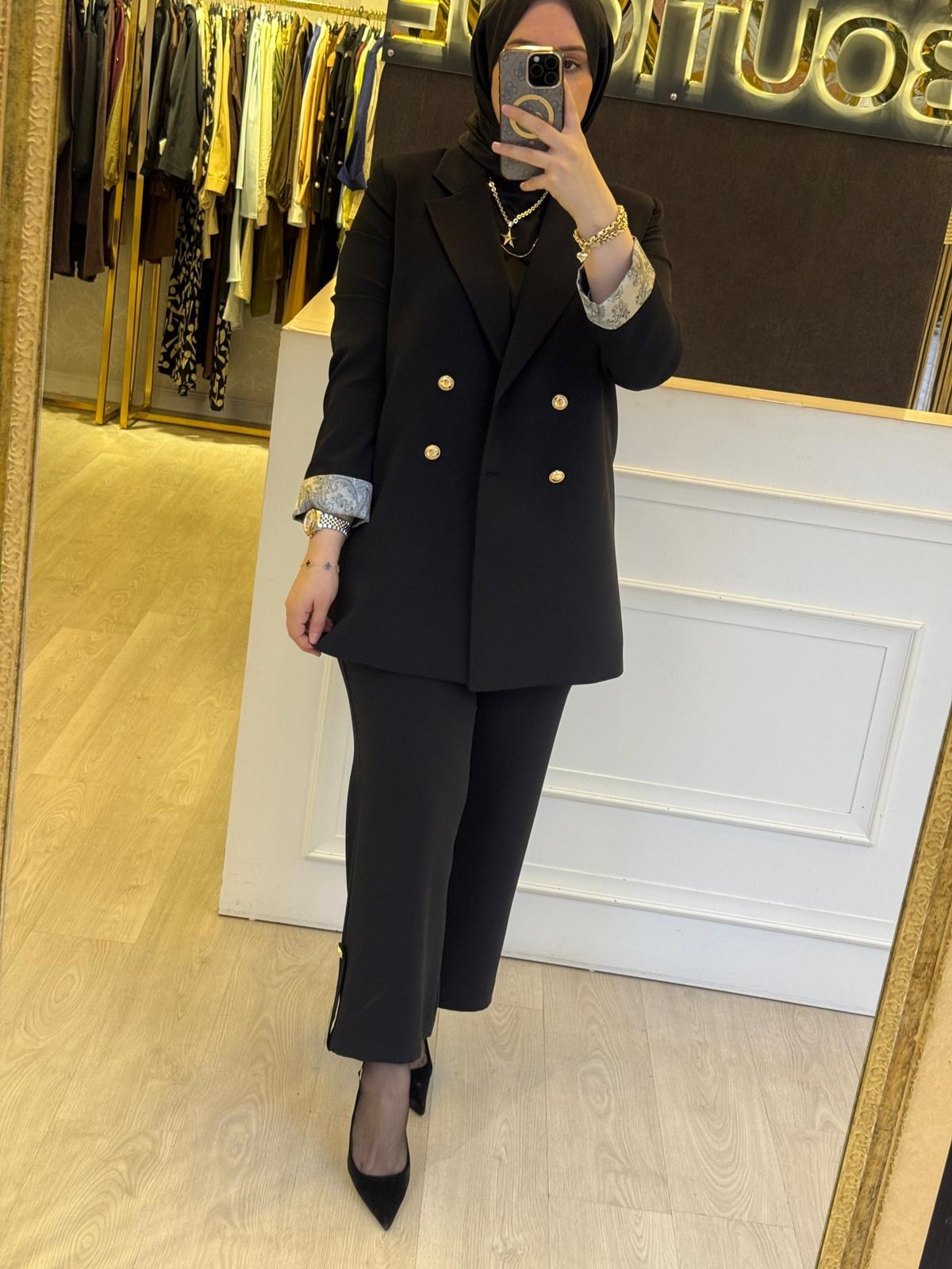 LİSA EXCLUSİVE Kruvaze Ceket Pantolon Takım