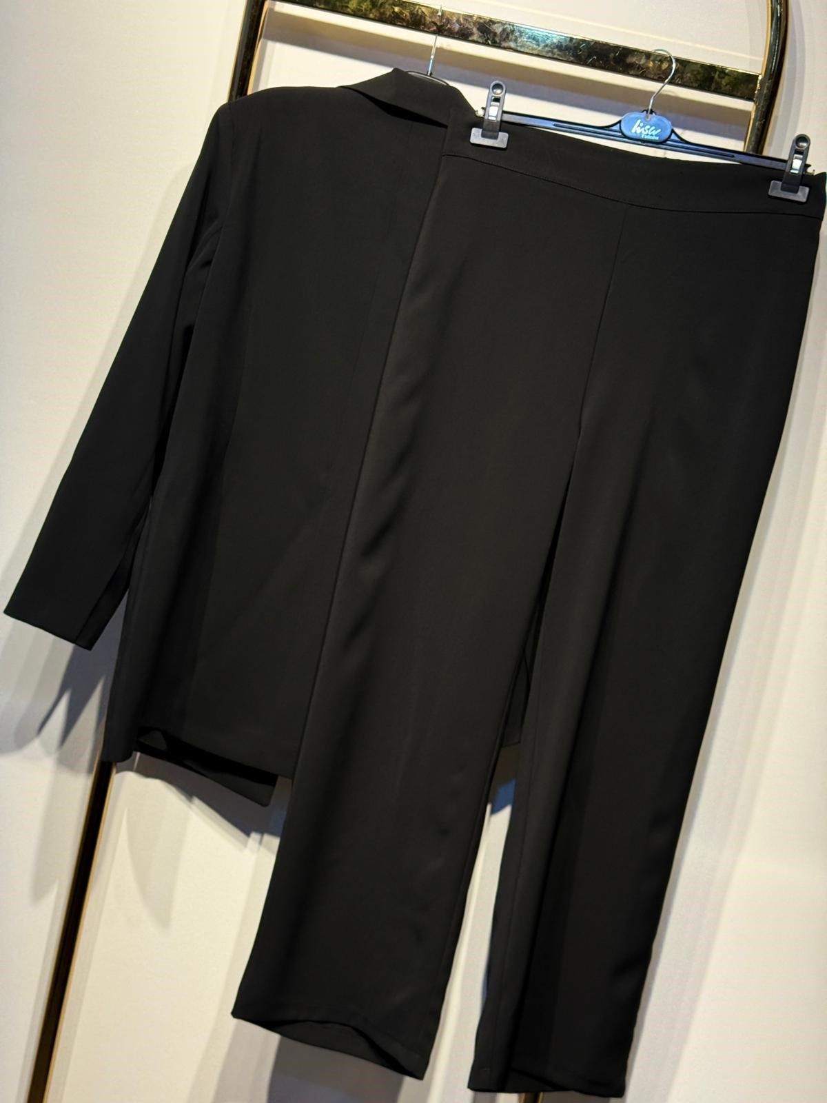 LİSA EXCLUSİVE Lanvin Pırlanta İşleme Detaylı Kruvaze Ceket Pantolon Takım