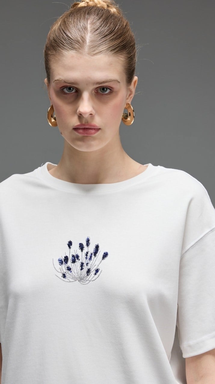 LİSA EXCLUSİVE Parlak Detay Basic Tshirt