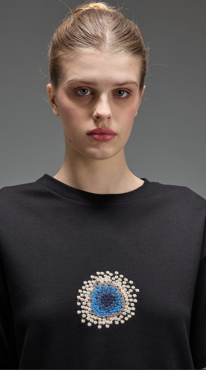 LİSA EXCLUSİVE Parlak Detay Basic Tshirt