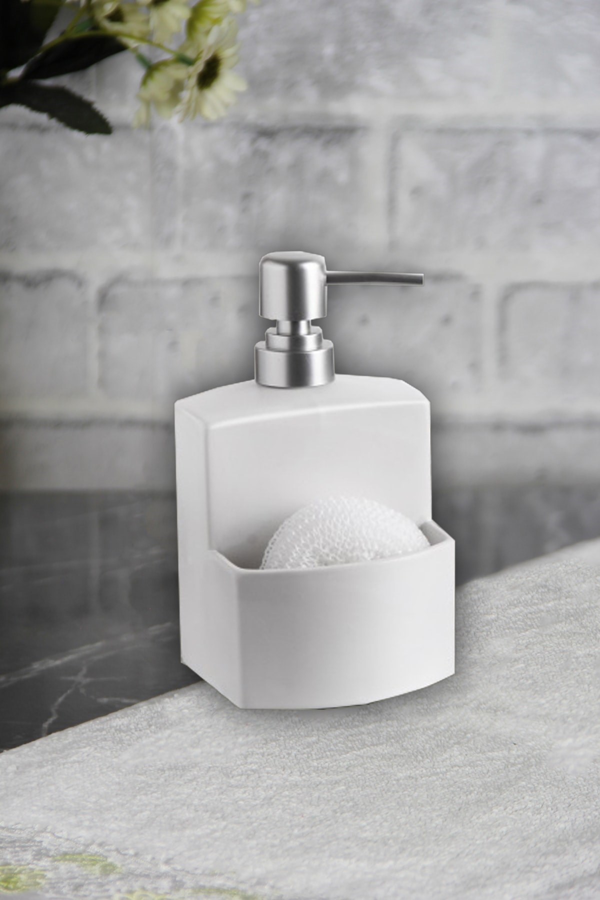 Lüks Beyaz Sıvı Sabunluk, Deterjanlık, Banyo Ve Mutfak Sabunluğu