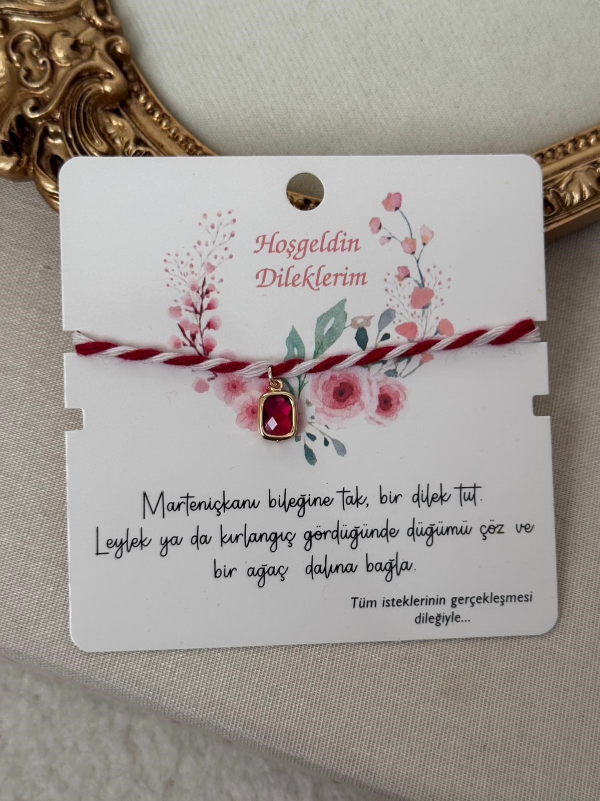 Marteniçka Bileklik  Sallantılı Boncuk Charm