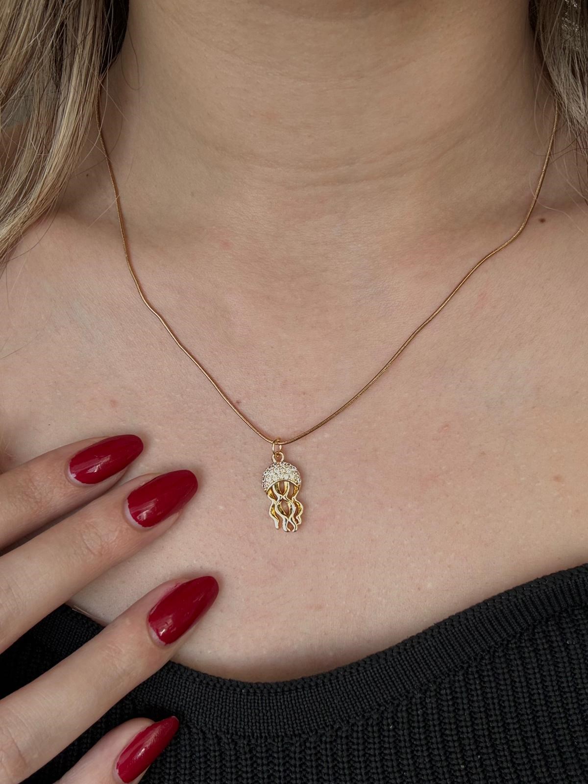 Medusa Zirkon Gold Kolye