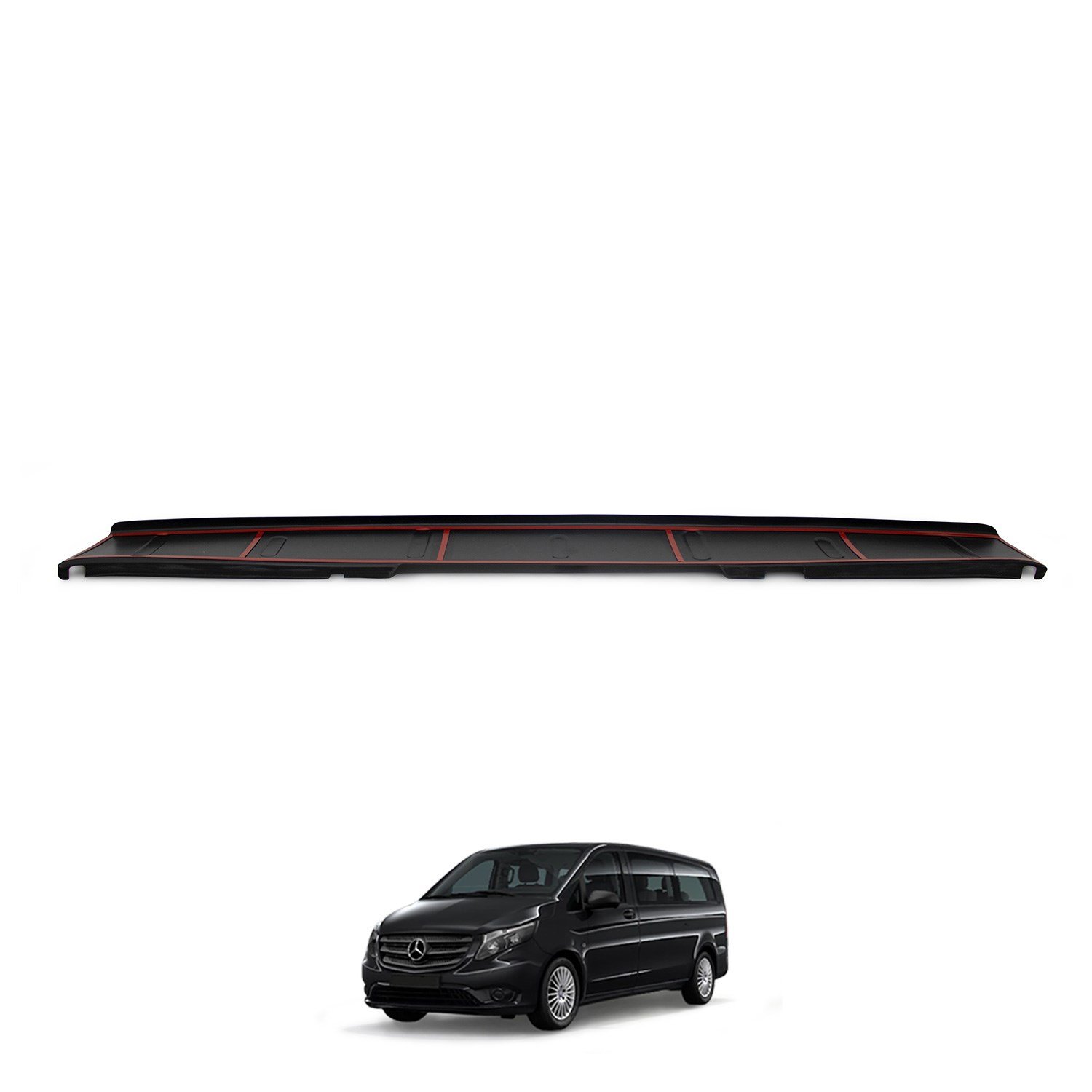 Mercedes Benz Vito W447 Mat Siyah Arka Tampon Eşiği  2015-2020 Arasına Uyumludur