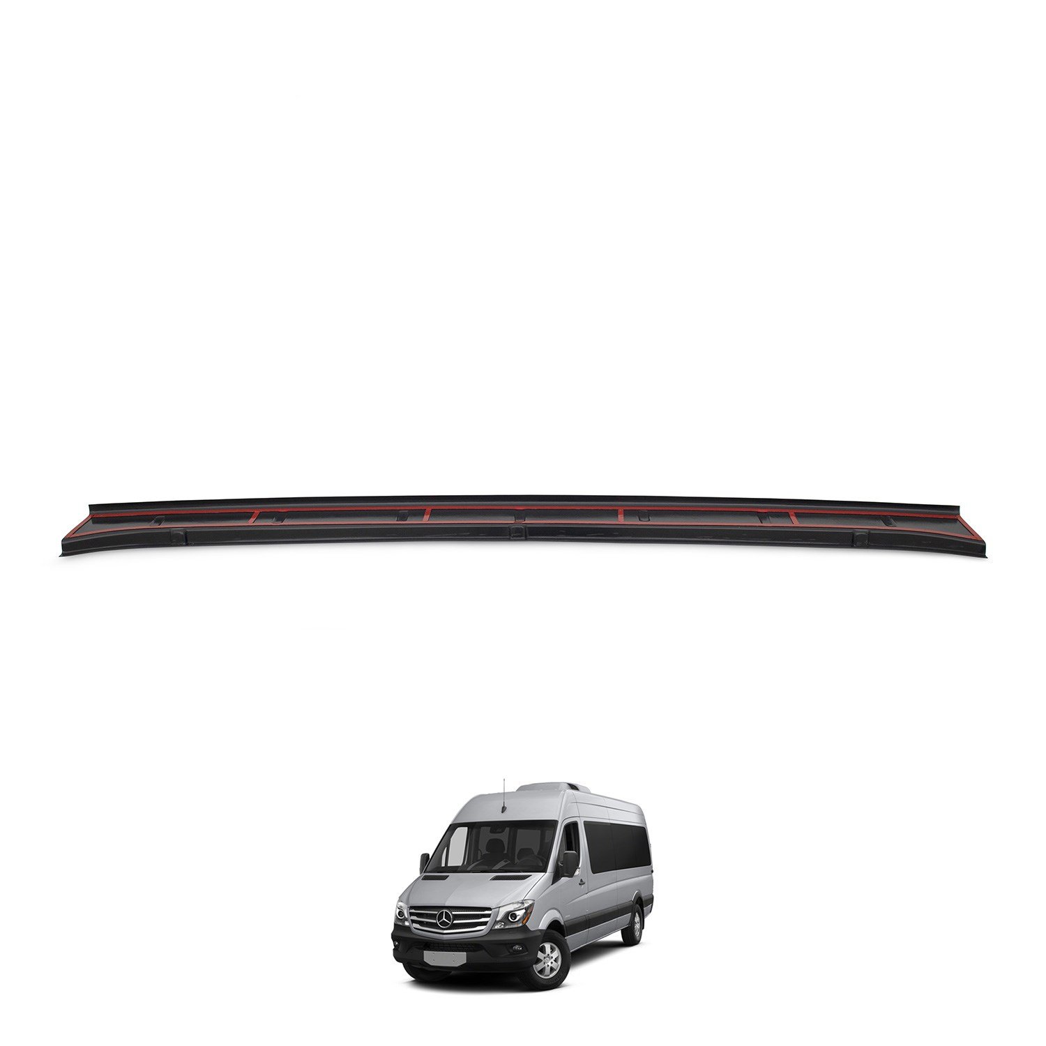 Mercedes Sprinter W906 Parlak Siyah Arka Tampon Eşiği  2014-2018 Arasına Uyumludur