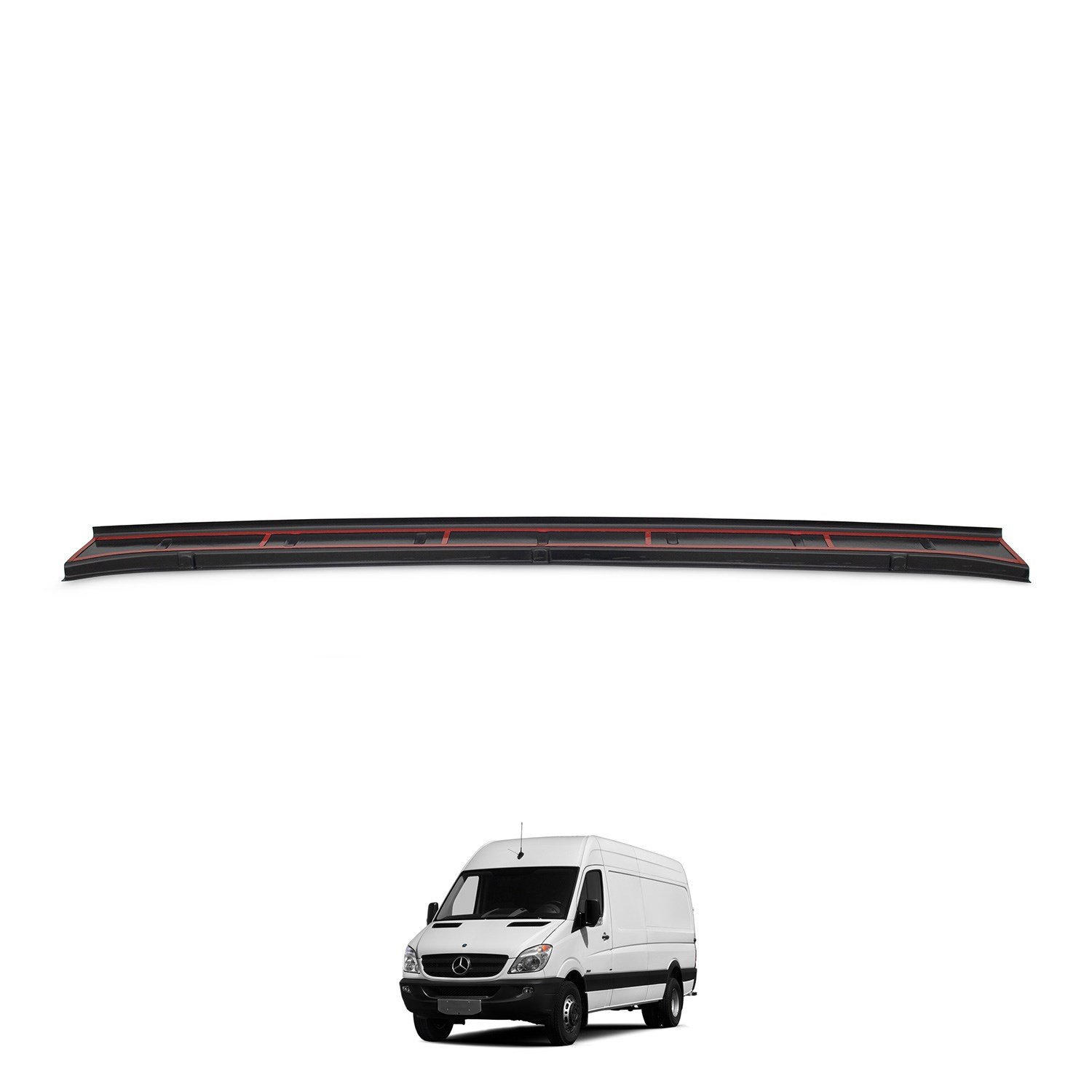 Mercedes Sprinter W906 Parlak Siyah Arka Tampon Eşiği 2006-2014 Yılı ve  Arasına Uyumludur