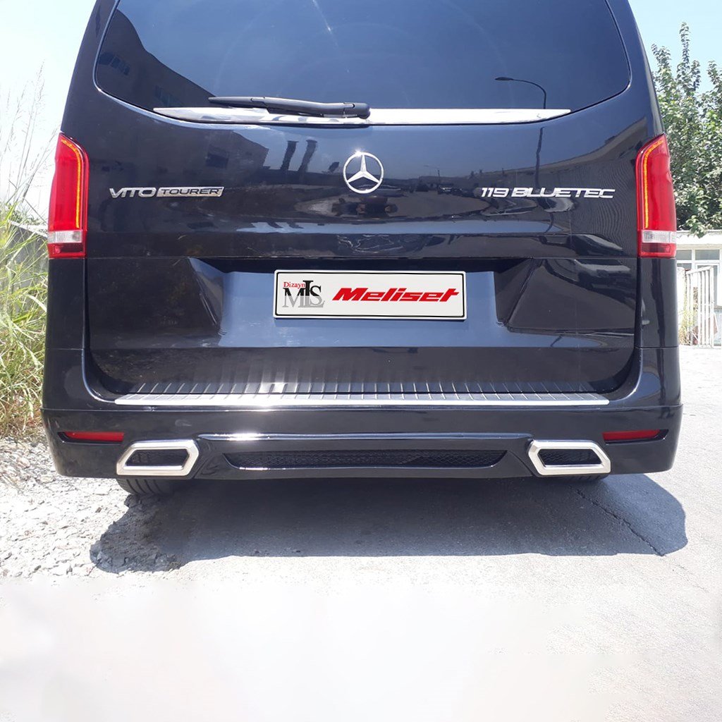 Mercedes Vito W447 Sensörsüz Arka Karlık Çift Egzoz 2015 Yılı ve Sonrasına Uyumludur