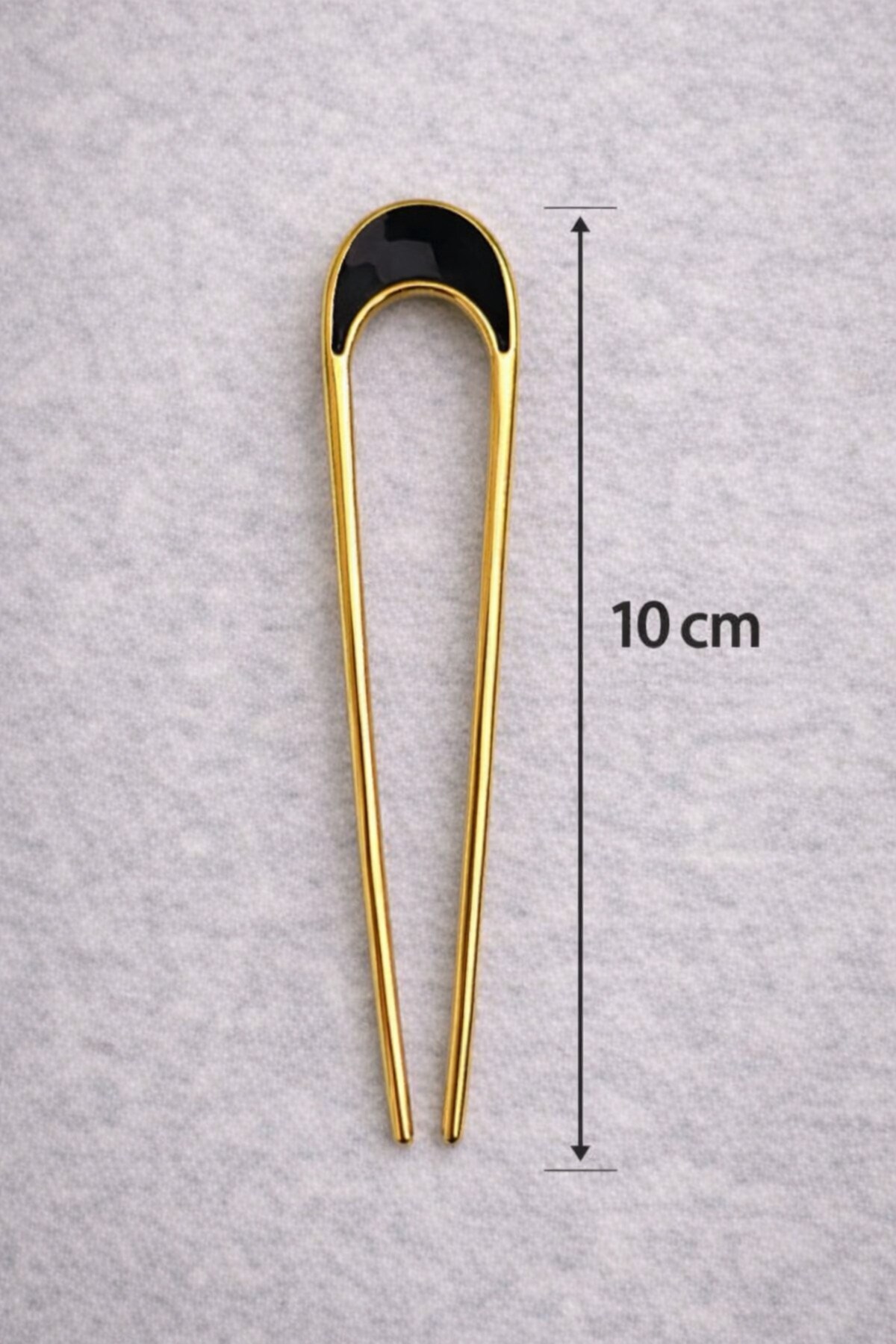 Metal Topuz Tokası 10 Cm Fransız Model Saç Çubuğu Kemik Detaylı Güçlü Tutuş Şık Kadın Saç Aksesuarı