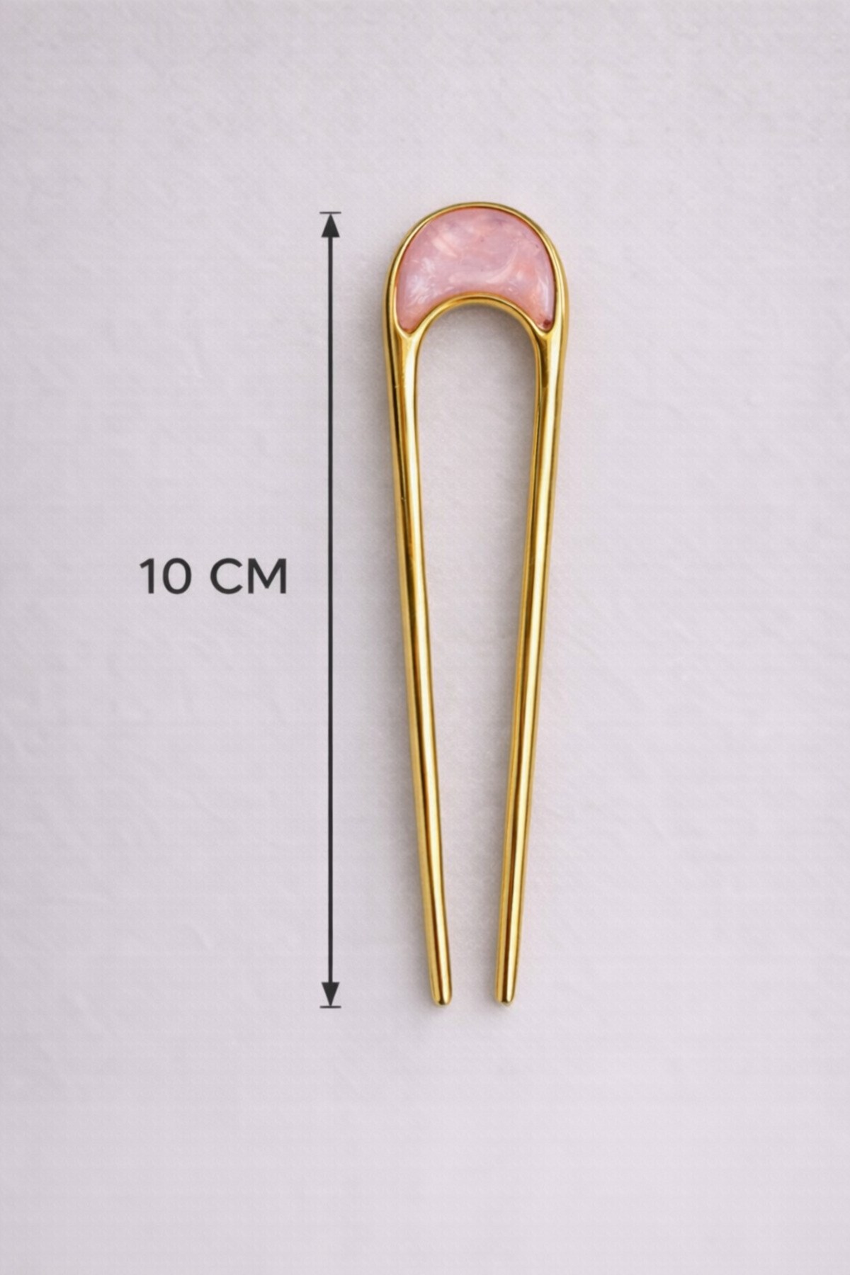 Metal Topuz Tokası 10 Cm Fransız Model Saç Çubuğu Kemik Detaylı Güçlü Tutuş Şık Kadın Saç Aksesuarı