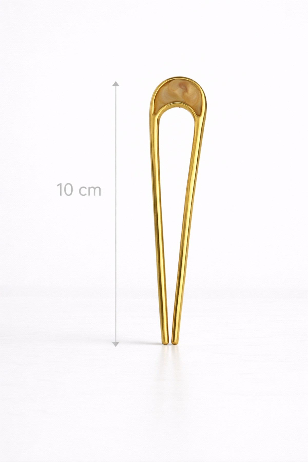 Metal Topuz Tokası 10 Cm Fransız Model Saç Çubuğu Kemik Detaylı Güçlü Tutuş Şık Kadın Saç Aksesuarı