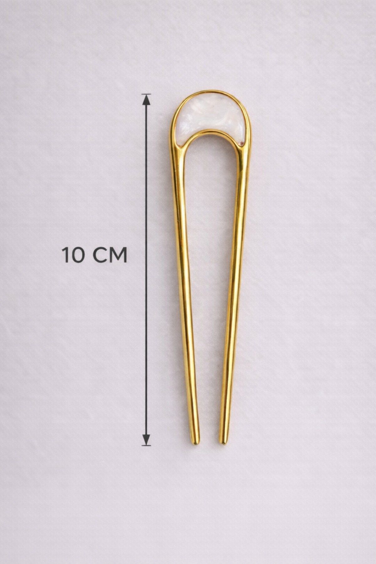 Metal Topuz Tokası 10 Cm Fransız Model Saç Çubuğu Kemik Detaylı Güçlü Tutuş Şık Kadın Saç Aksesuarı