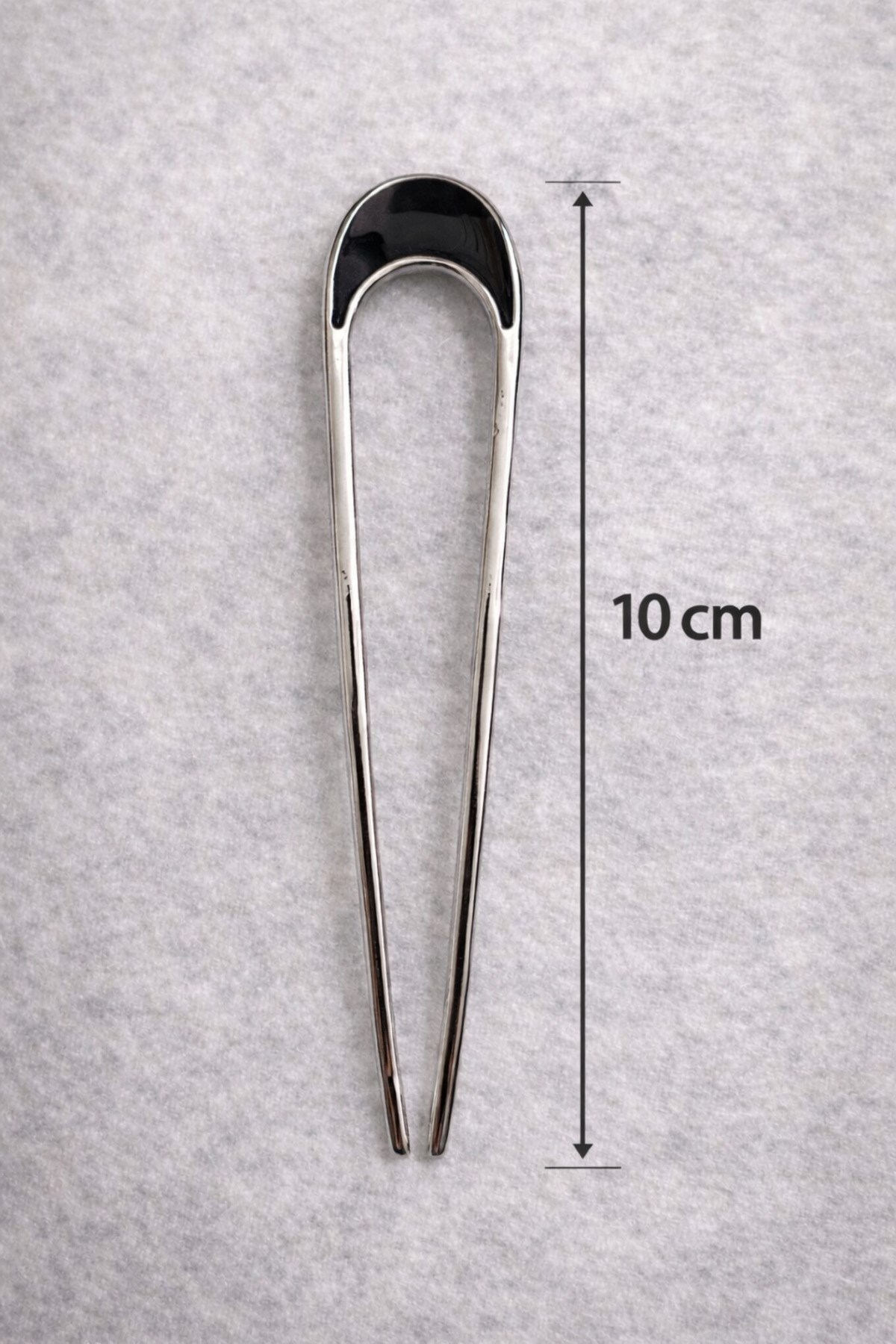 Metal Topuz Tokası 10 Cm Fransız Model Saç Çubuğu Kemik Detaylı Güçlü Tutuş Şık Kadın Saç Aksesuarı