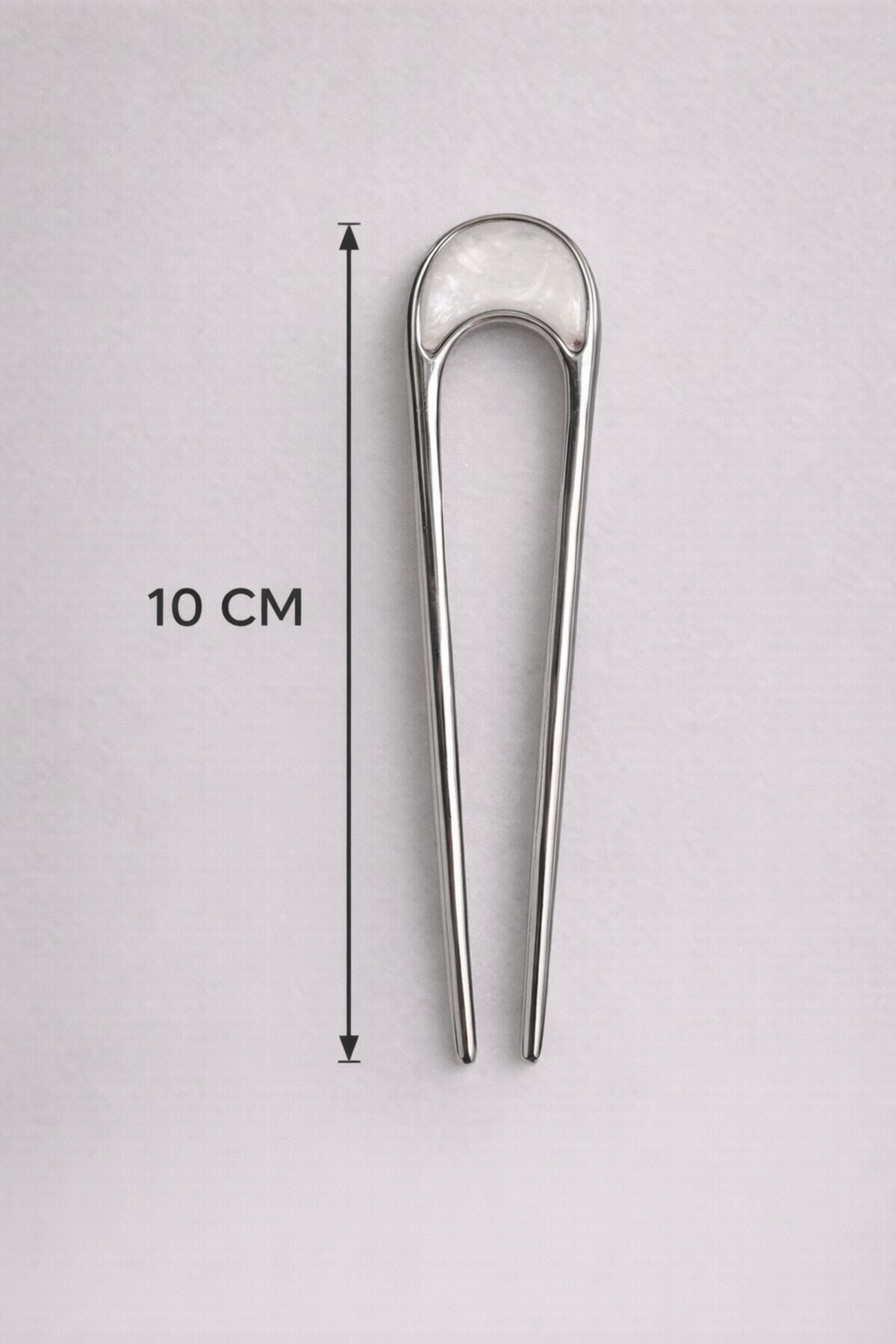 Metal Topuz Tokası 10 Cm Fransız Model Saç Çubuğu Kemik Detaylı Güçlü Tutuş Şık Kadın Saç Aksesuarı