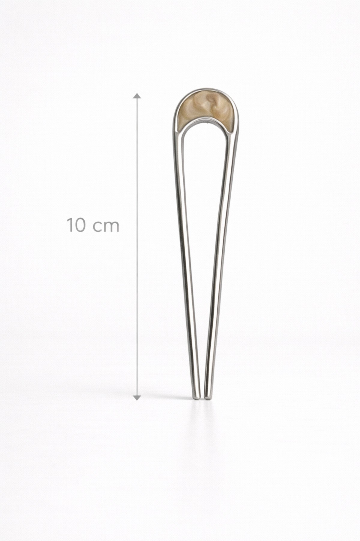 Metal Topuz Tokası 10 Cm Fransız Model Saç Çubuğu Kemik Detaylı Güçlü Tutuş Şık Kadın Saç Aksesuarı