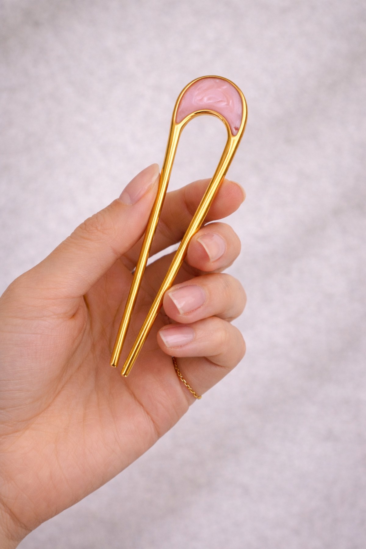 Metal Topuz Tokası 10 Cm Fransız Model Saç Çubuğu Kemik Detaylı Güçlü Tutuş Şık Kadın Saç Aksesuarı