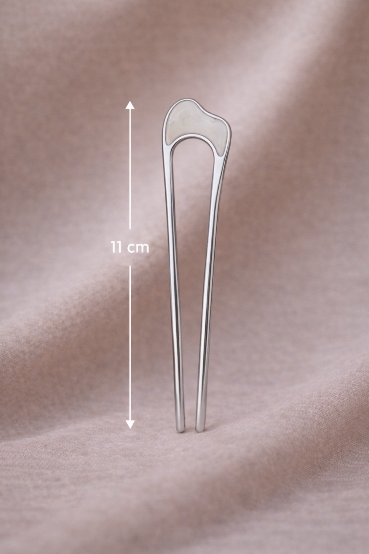 Metal Topuz Tokası 11 Cm Fransız Model Saç Çubuğu Kemik Detaylı Güçlü Tutuş Şık Kadın Saç Aksesuarı