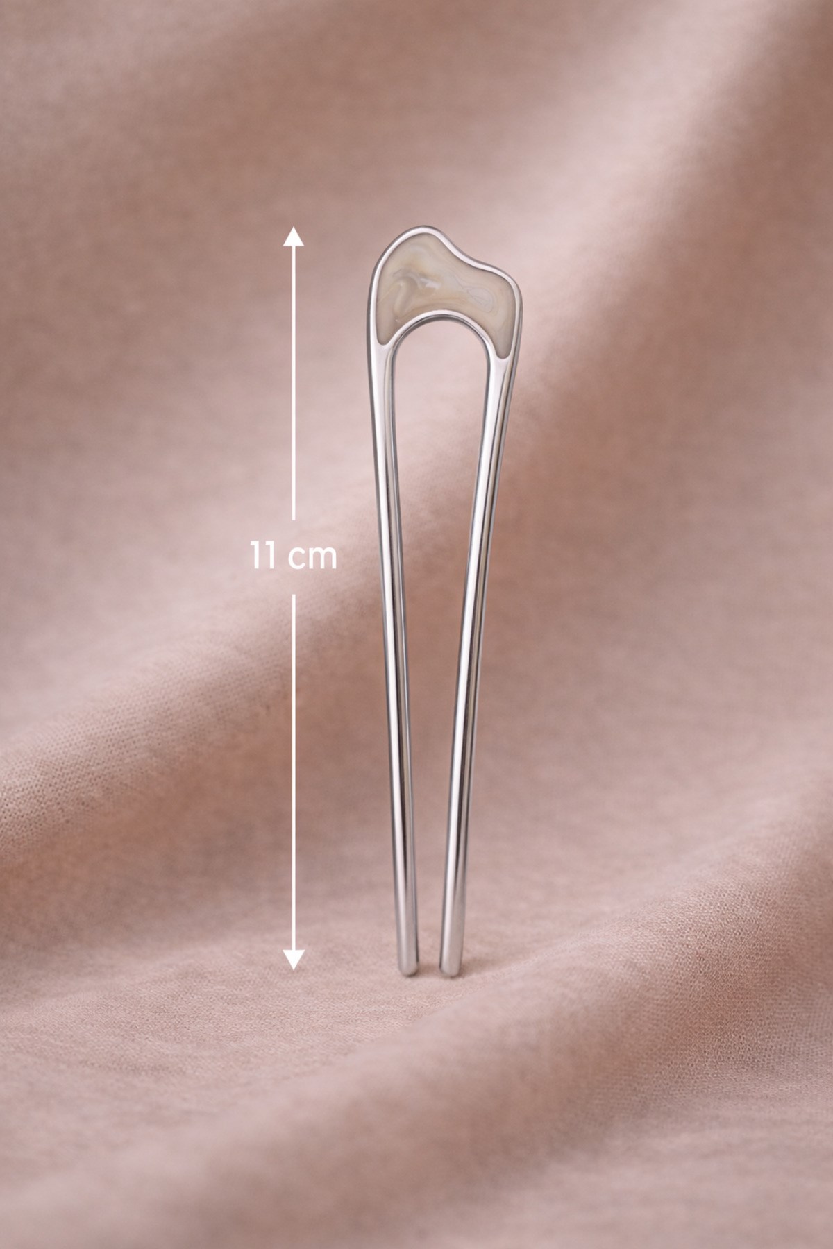 Metal Topuz Tokası 11 Cm Fransız Model Saç Çubuğu Kemik Detaylı Güçlü Tutuş Şık Kadın Saç Aksesuarı