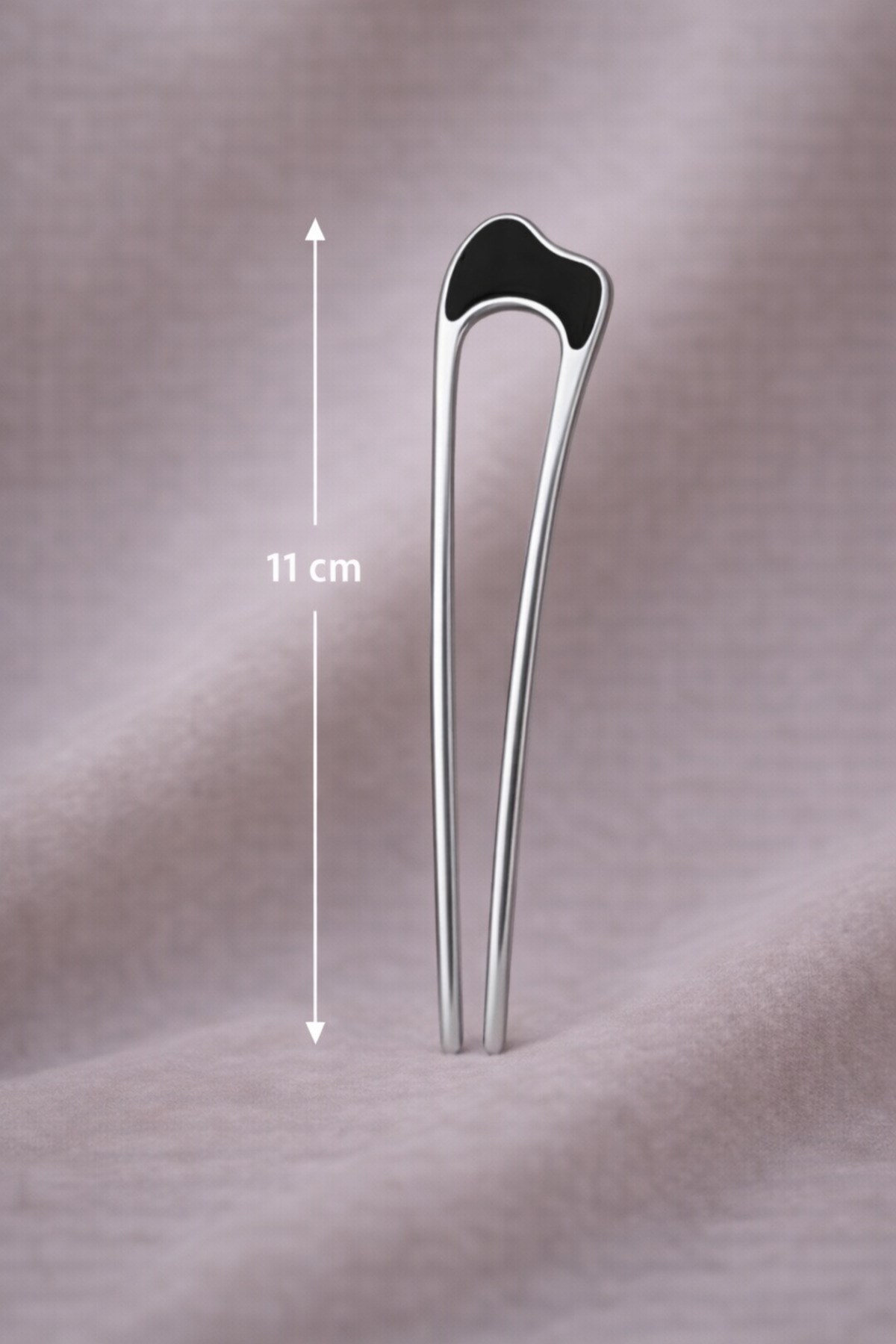 Metal Topuz Tokası 11 Cm Fransız Model Saç Çubuğu Kemik Detaylı Güçlü Tutuş Şık Kadın Saç Aksesuarı