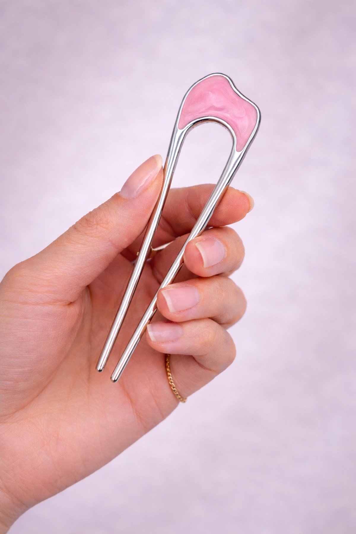 Metal Topuz Tokası 11 Cm Fransız Model Saç Çubuğu Kemik Detaylı Güçlü Tutuş Şık Kadın Saç Aksesuarı