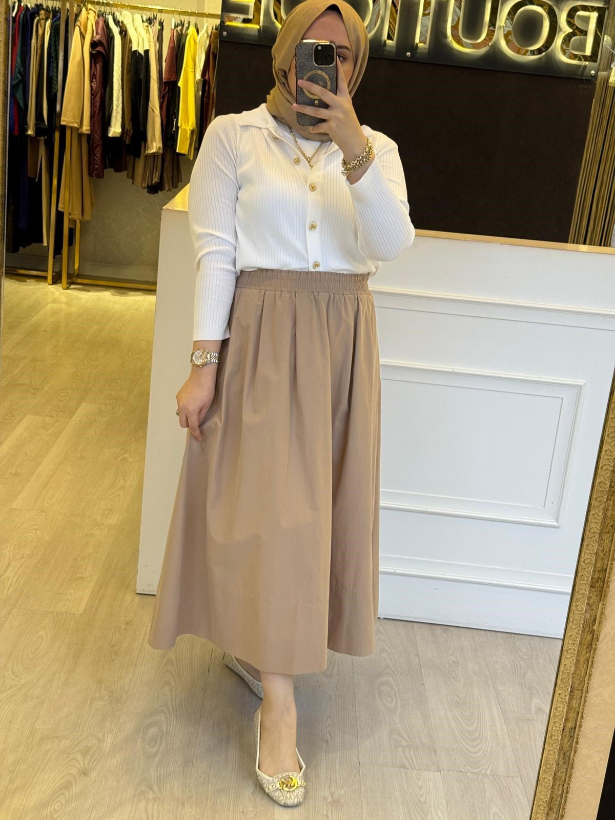 MİSSEMRAMİSS Belle Noir Midi Gold Düğmeli Merserize Hırka