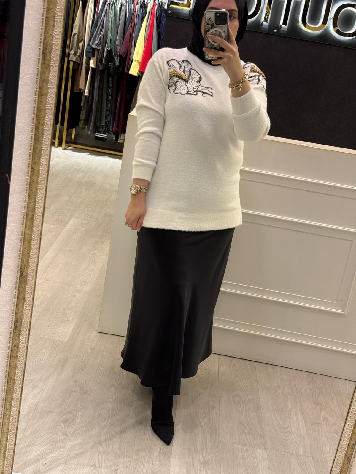 MİSSEMRAMİSS Florana Nakışlı Angora Tunik