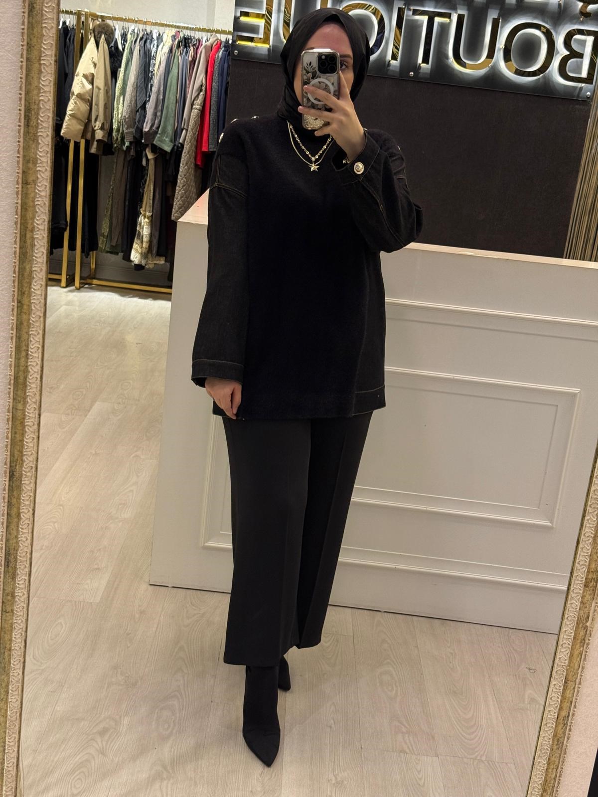 MİSSEMRAMİSS Kot Garni Angora Tunik