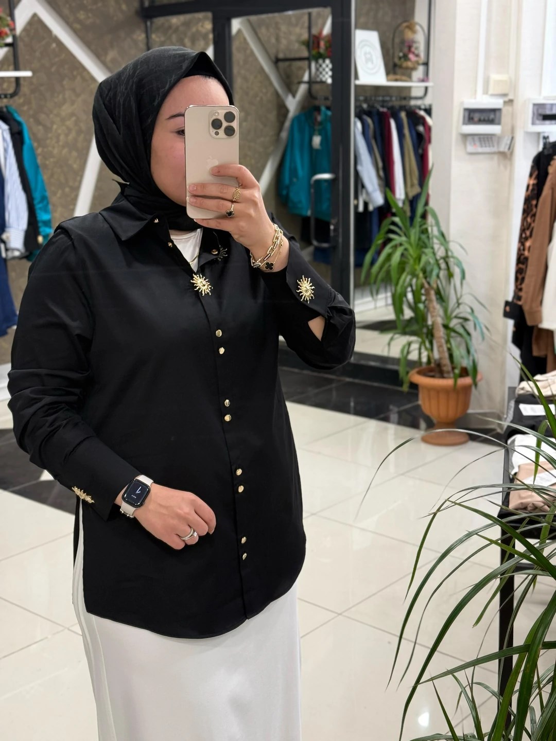 MİSSEMRAMİSS Line Stile Güneş Düğmeli Gömlek