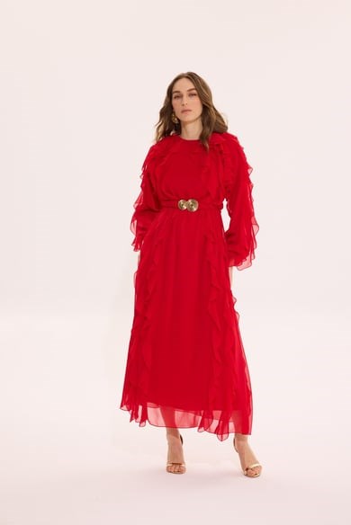 MİSSEMRAMİSS Special Ruffle Hediyeli Elbise