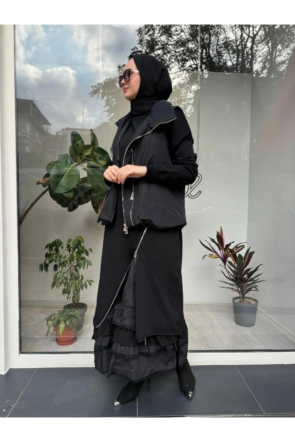 MİSSWHENCE 36700 FERMUAR DETAYLI KISA YELEK