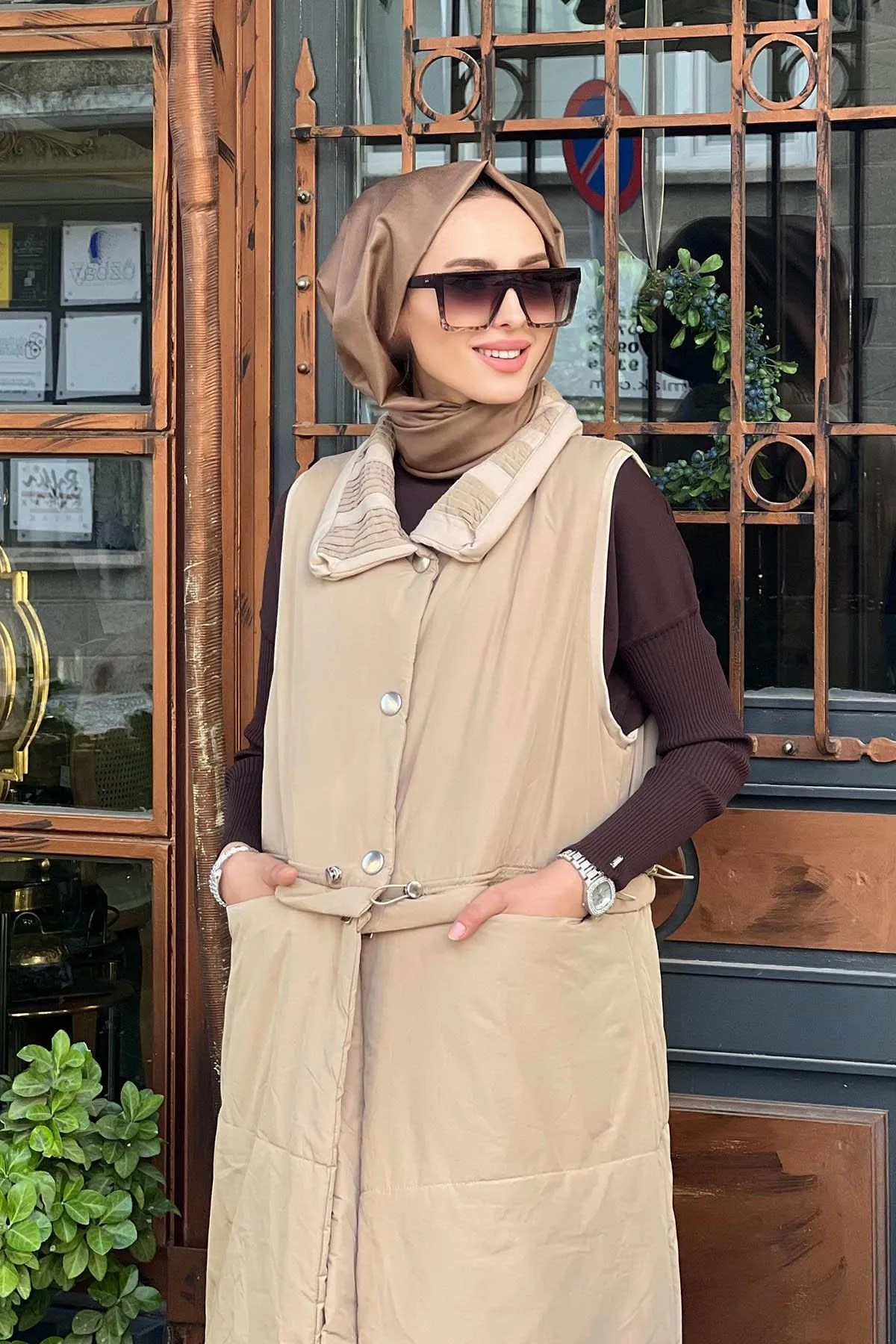 MİSSWHENCE 36702 BEL FERMUAR DETAYLI UZUN/KISA YELEK