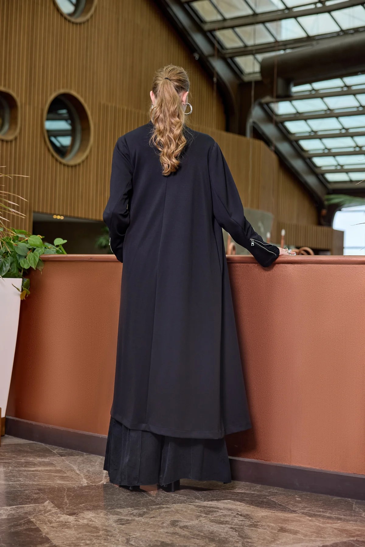 MİSSWHENCE 38404 Fermuarlı Uzun Kap