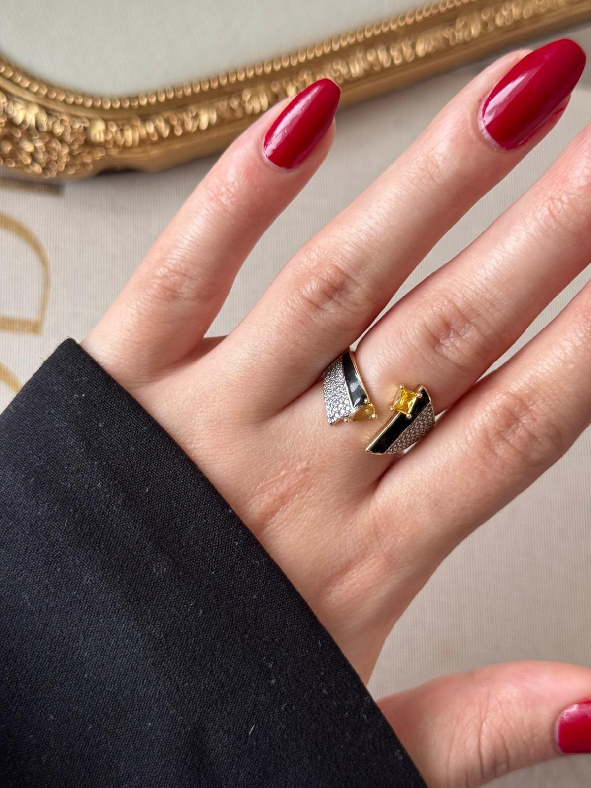 Noir Duo Gold Yüzük