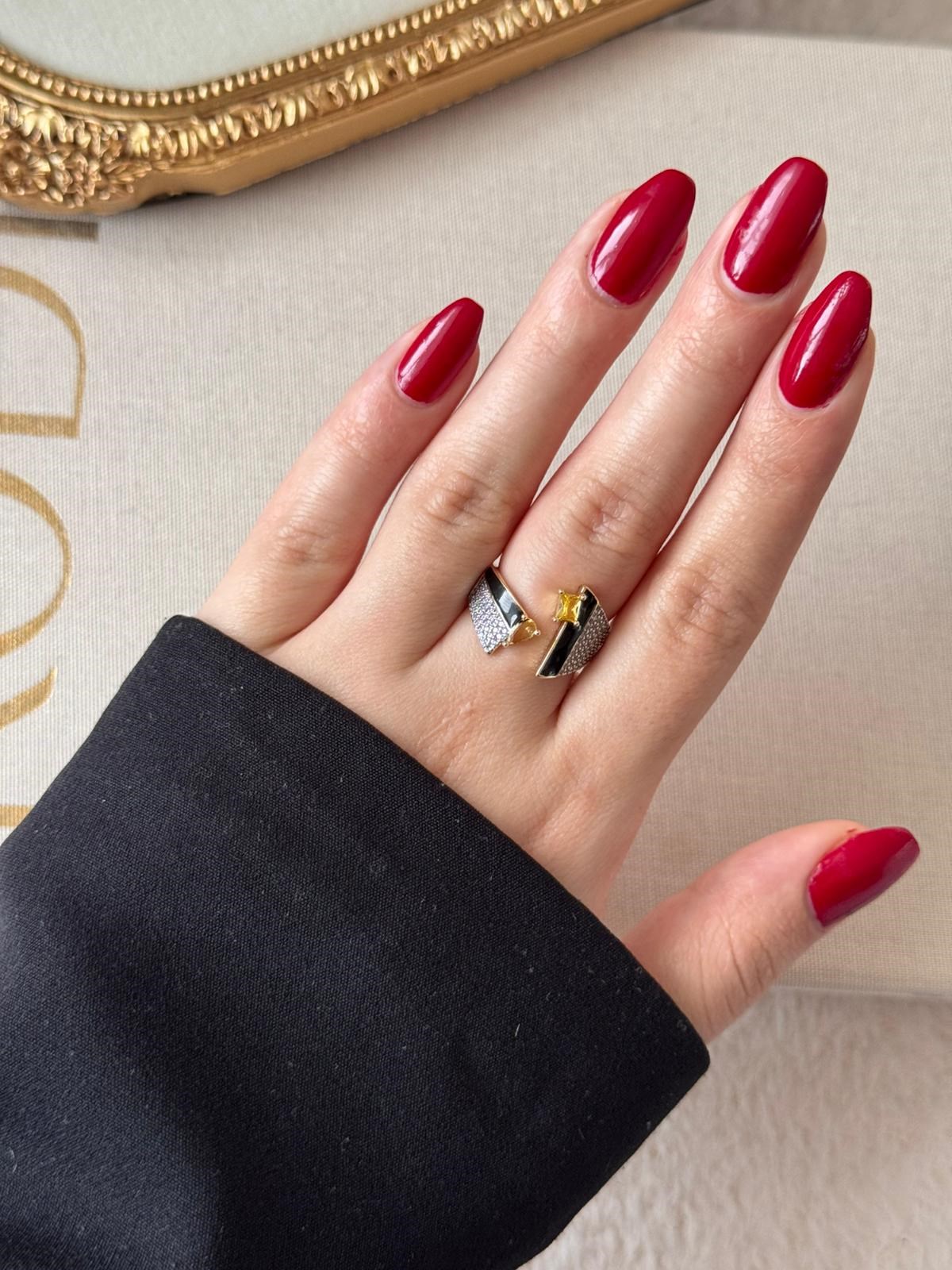Noir Duo Gold Yüzük