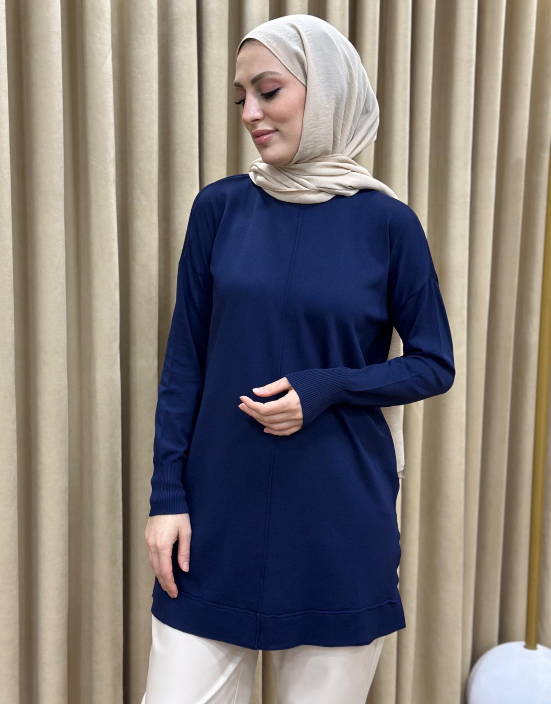 NUSS Dikiş Detaylı Merserize Tunik