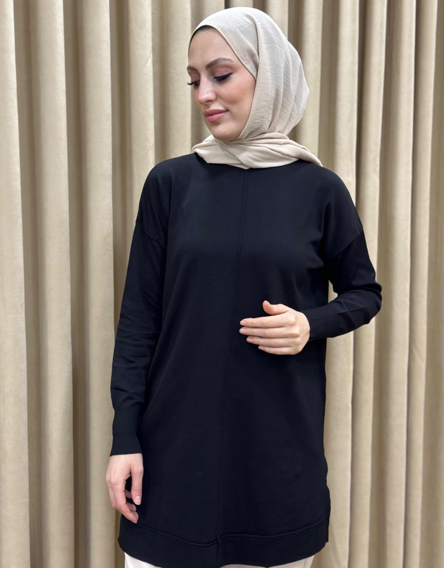 NUSS Dikiş Detaylı Merserize Tunik
