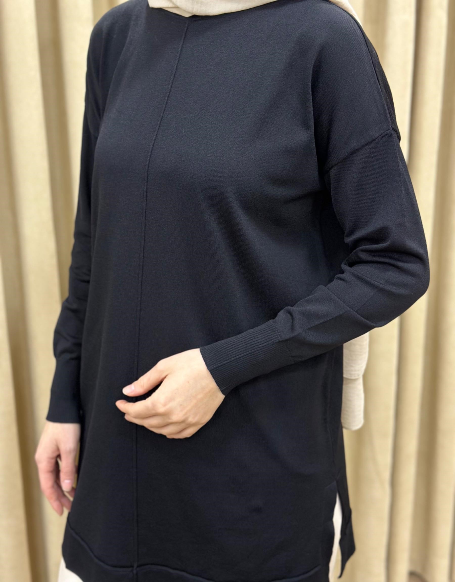 NUSS Dikiş Detaylı Merserize Tunik