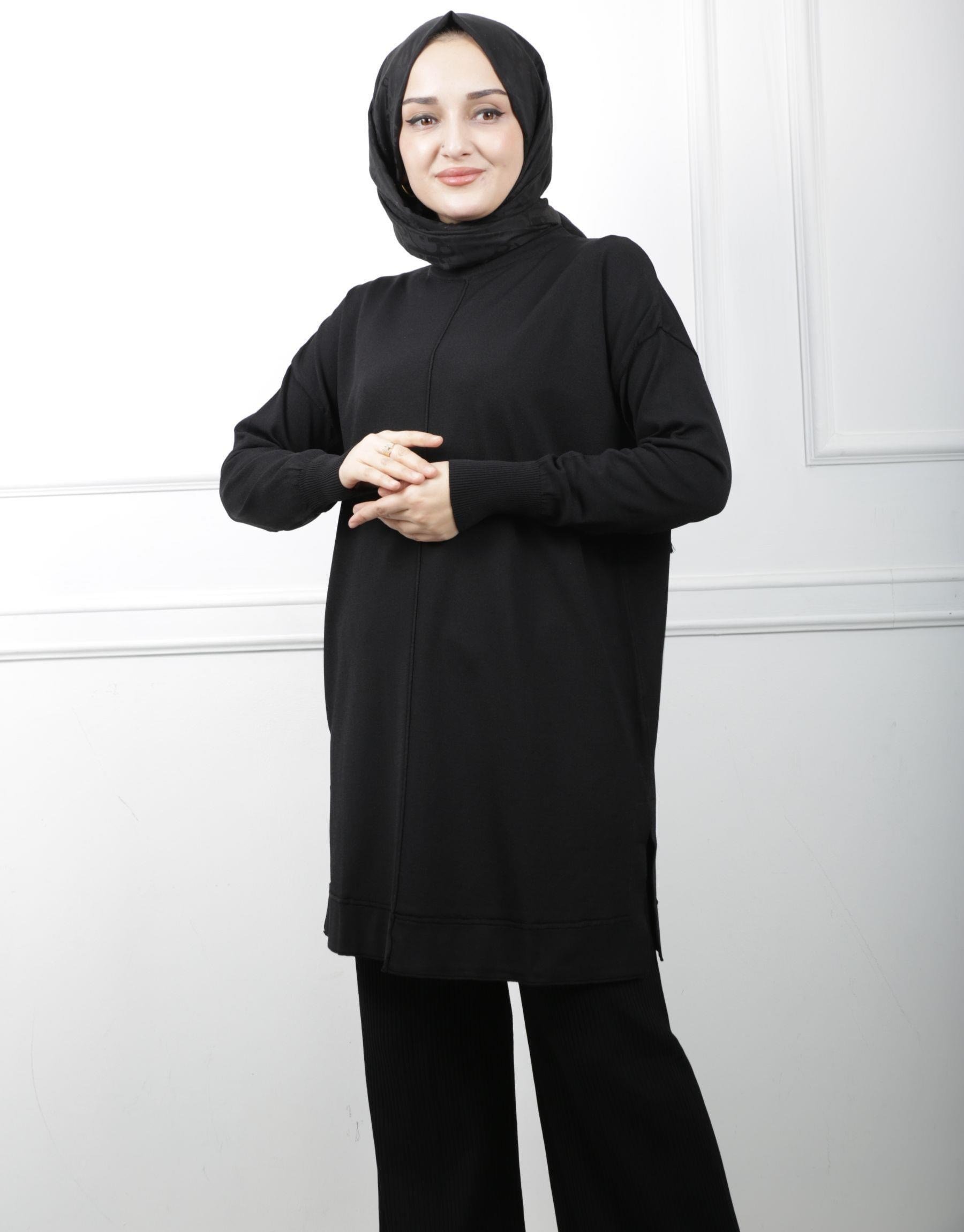 NUSS Dikiş Detaylı Merserize Tunik