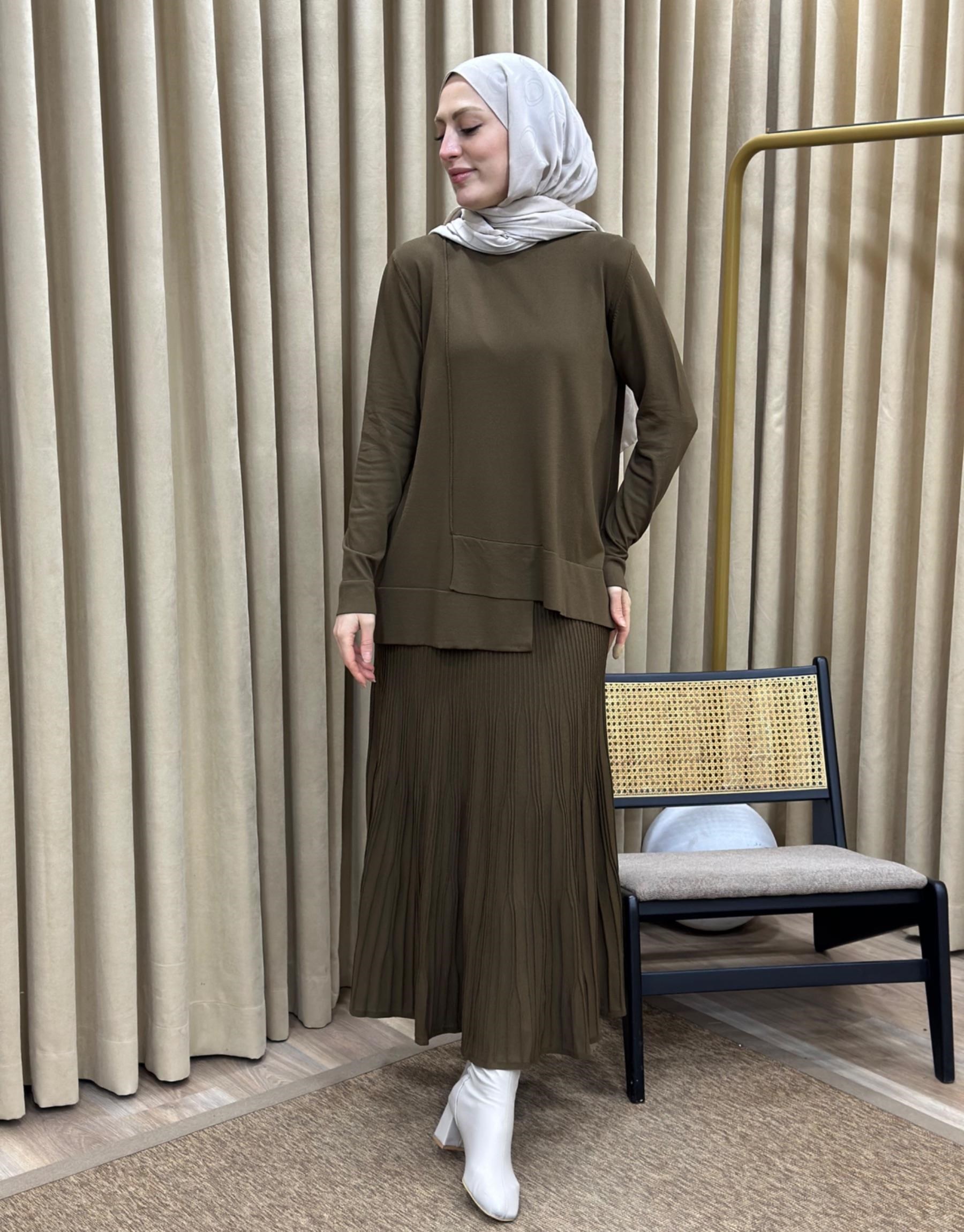 NUSS Merserize Tunik - Etek Takım