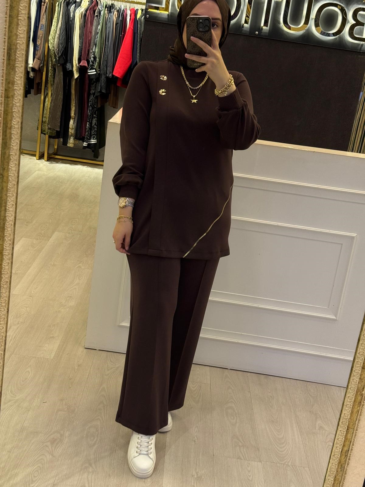 NUSS Oysho Tasarım Tunik Rahat Pantolon Takım