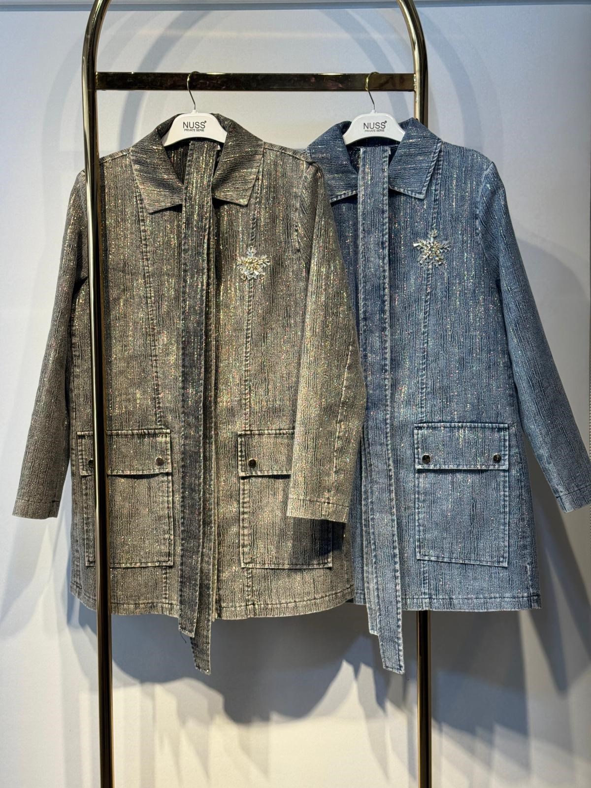 NUSS Parla İplik Geçişli Denim Kap