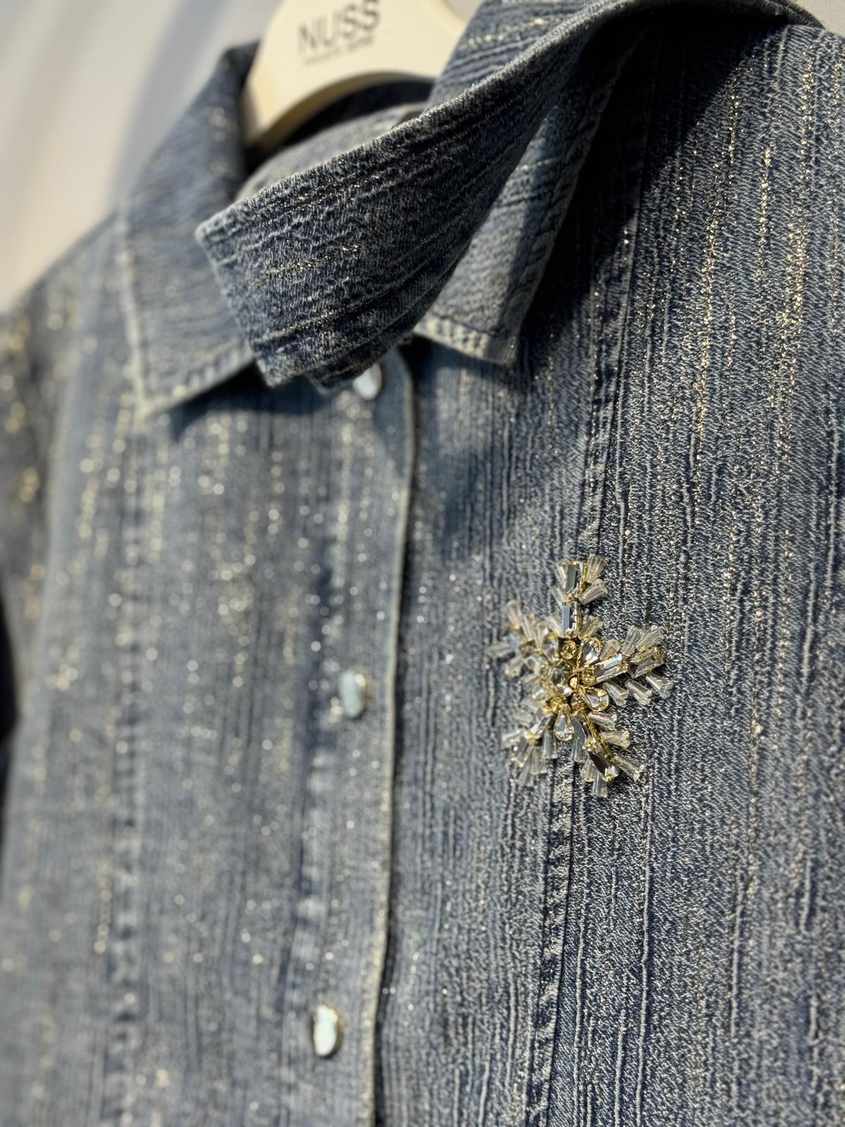 NUSS Parla İplik Geçişli Denim Kap