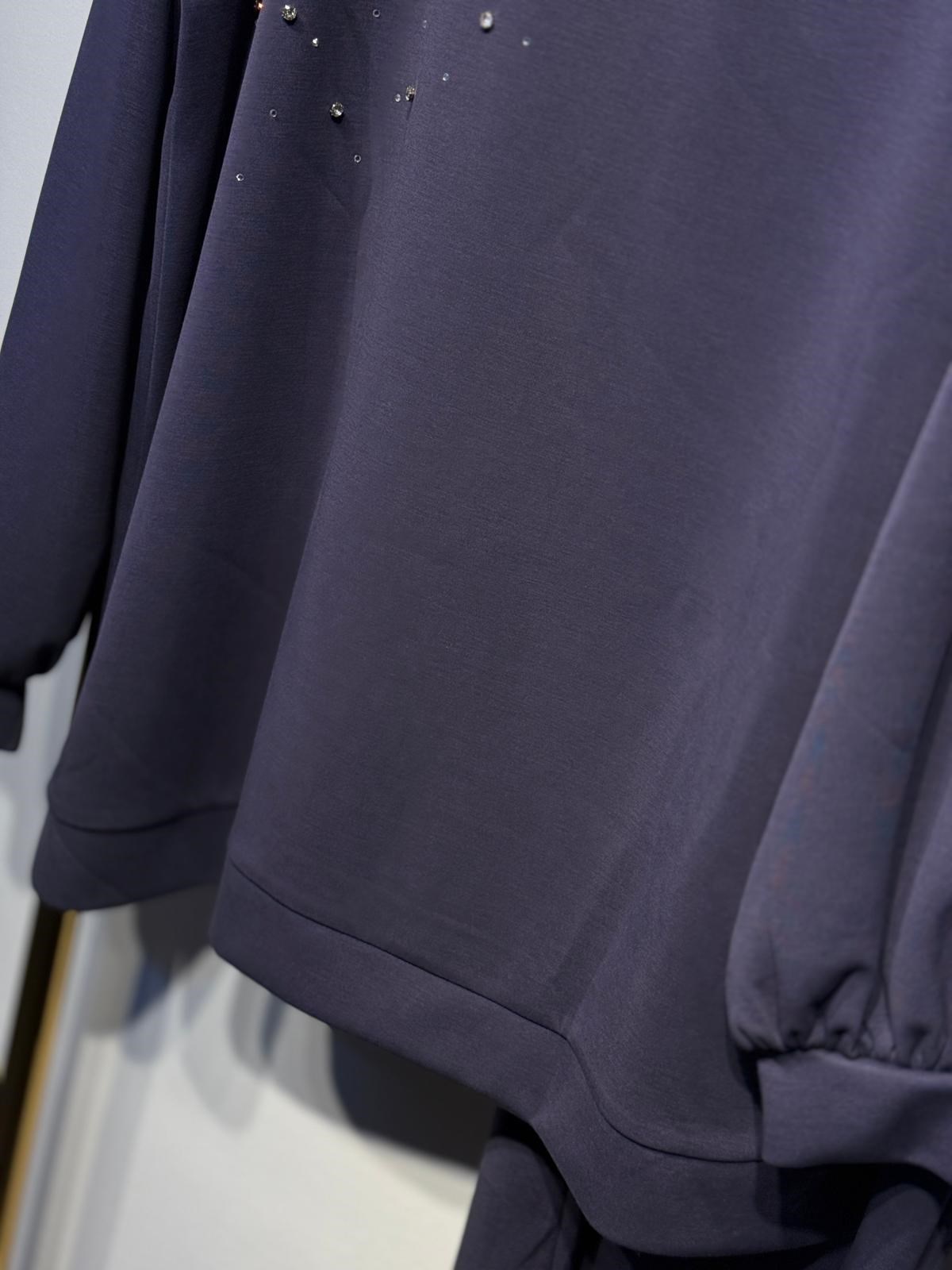NUSS Pırlanta İşlemeli Tasarım Tunik Pantolon Takım
