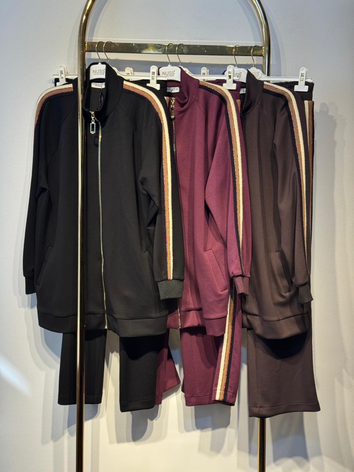 NUSS Şerit Detaylı Ceket Pantolon Takım