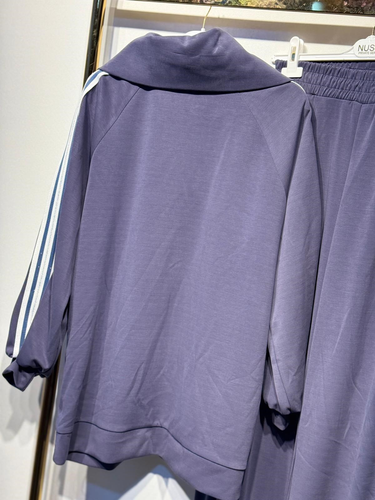 NUSS Şerit Detaylı Yarım Fermuarlı Tunik Pantolon Takım
