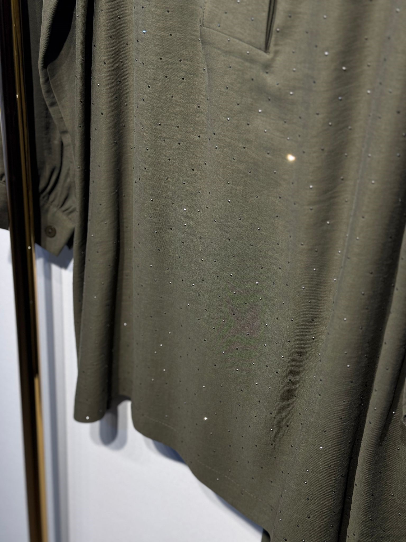 NUSS Taş İşlemeli Yakalı Rahat Tunik Pantolon Takım