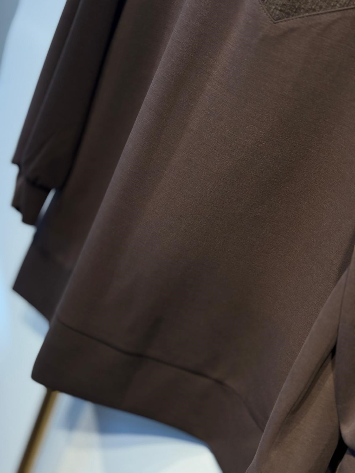 NUSS Tasarım Mix Kumaş Rahat Tunik Pantolon Takım